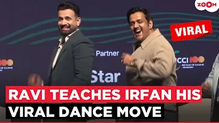 Ravi Kishan TEACHES his VIRAL dance step to Irfan Pathan! Duo’s fun dance at Mumbai event goes viral
