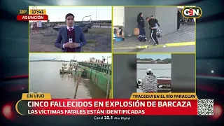 Five people die following barge explosion
