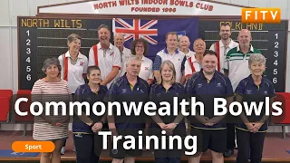 Falklands Bowls Team Train for Commonwealth Games