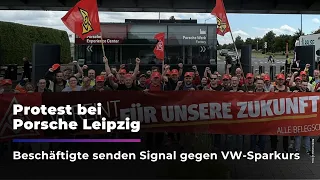 Protest at Porsche Leipzig: Employees Send Signal Against VW Austerity Measures | Sachsen Fernsehen