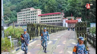 तातोपानी भन्सार क्षेत्रमा सुख्खा पहिरो खस्दा सशस्त्र सुरक्षा बेसमा क्षति