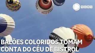 Over 100 colorful balloons take over the Bristol sky