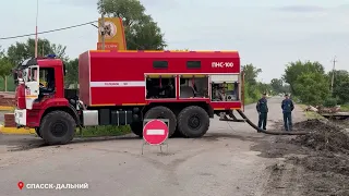 Recovery efforts continue in Spassk-Dalny following heavy rains.