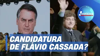 Could Bolsonaro's AI and Milei's appearance at the PL event lead to the revocation of Flávio's ca...