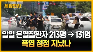 일일 온열질환자 213명 → 131명…폭염 정점 지났나 [세상만사] #온열질환자 #폭염 #질병관리청