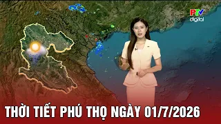 Phu Tho Weather for July 1, 2026 | Cloudy, scattered showers and thunderstorms at night and morni...