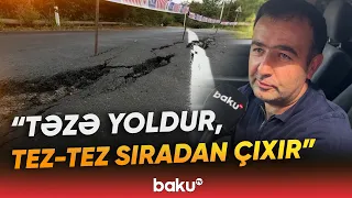 Basqal-Sulut avtomobil yolu çökdü - Baku TV