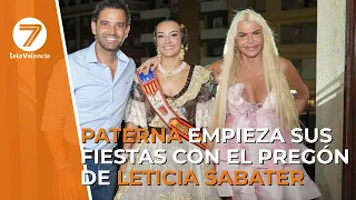 Paterna kicks off its main festivities with the opening speech by Leticia Sabater