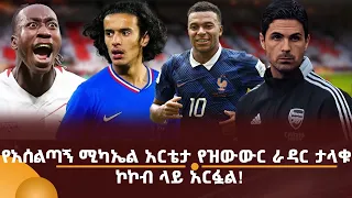 የአሰልጣኝ ሚካኤል አርቴታ የዝውውር ራዳር ታላቁ ኮኮብ ላይ አርፏል!