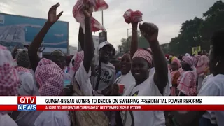 GUINEA-BISSAU VOTERS PREPARE TO VOTE ON SWEEPING CONSTITUTIONAL CHANGES.