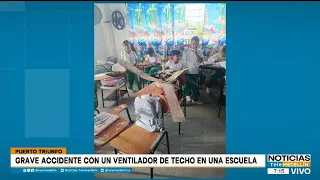 Ceiling fan falls on children in class in Puerto Triunfo