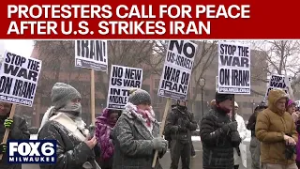 US strikes Iran, Milwaukee protesters call for peace | FOX6 News Milwaukee