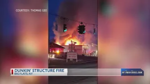 Structure fire reported at Dunkin' on Chambers Road