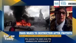 France protests: "Destroyed buildings, burnt cars, overturned streets"