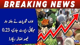 The Bureau of Statistics released the weekly inflation report, recording a 0.23 percent increase.