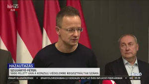 Szijjártó Péter: 5000 felett van a konzuli védelemre regisztráltak száma - HírTV