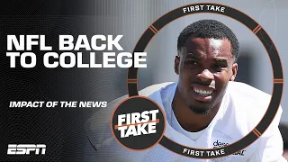 WILD WEST WORLD 😮 Impact of allowing athletes signed to NFL teams to return to college | First Take
