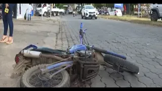 Motorcyclist in critical condition after crashing into pickup truck