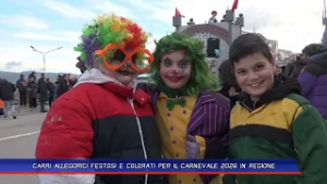 CARRI ALLEGORICI FESTOSI E COLORATI PER IL CARNEVALE 2026 IN REGIONE