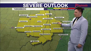 Strong shower and thunderstorm chances return for Monday
