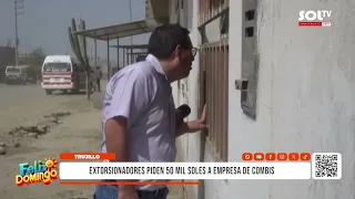 Trujillo: extortionists demand 50,000 soles from bus company