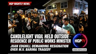Candlelight Vigil Held Outside Residence of Public Works Minister Juan Edghill ............