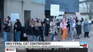 NKU students protest the removal of feral cats on campus