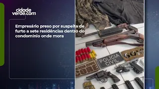 Businessman arrested on suspicion of burglarizing seven homes in the gated community where he lives