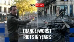 France protests: Sky News witnesses 'total mess with debris everywhere' after worst riots in years