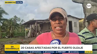 Residents of Gobea, Colón block road to protest neglect as the sea destroys homes