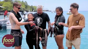 Guy Fieri Goes Spear Fishing For Dinner In Hawaii!| Guy Hawaiian Style