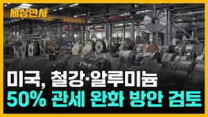 미국, 철강 · 알루미늄 50% 관세 완화 방안 검토 [세상만사] #미국 #관세