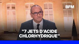 Colère lycéenne: Laurent Nuñez rapporte "7 jets d'acide chlorhydrique sur les forces de l'ordre"