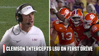 Clemson PICKS OFF Sam Leavitt on his FIRST DRIVE as an LSU Tiger 🤯 | ESPN College Football
