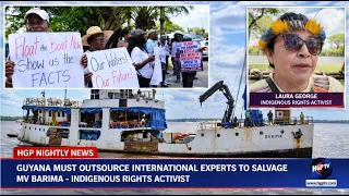Guyana Must Outsource International Experts To Salvage MV Barima- Indigenous Rights Activist