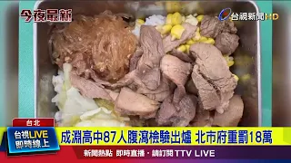 87 Chengyuan High School Students Suffer Food Poisoning; Taipei City Government Issues NT$180,000...