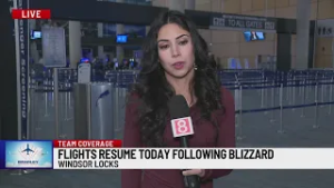 Flights still disrupted at Bradley International Airport after blizzard