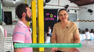 Children learn to care for Fortaleza by making music with recycled trash.