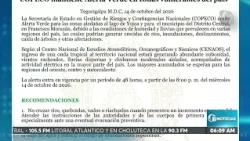 Which areas of Honduras are under a green alert for 48 hours? These are the communities