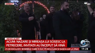 Nazare and his bride arrive at the party, guests have started to arrive