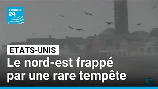 Le nord-est des Etats-Unis frappé par une tempête rare pour la saison • FRANCE 24