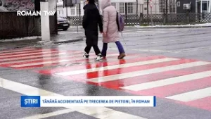 Tănără accidentată pe trecerea de pietoni, în Roman