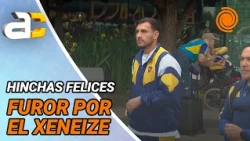 Boca fever in Córdoba: players signed autographs before facing Instituto