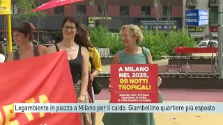 Milano, flash mob di Legambiente per il caldo: "Giambellino quartiere più esposto"