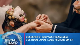 Brides report bridal shop after closure, fearing they won't have dresses | Jornal da Band