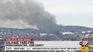 Massive salvage yard fire contaminates York County creek