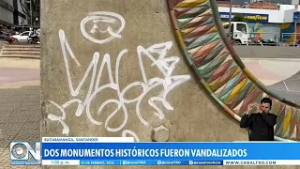 ¡Indignante! Vandalizan dos monumentos históricos de Bucaramanga