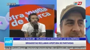 JESUS RIQUELME - BRIGADA LAS GOLONDRINAS - BRIGADISTAS RECLAMAN REAPERTURA DE PARITARIAS