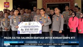 SOUTHEAST SULAWESI POLICE DISTRIBUTE AID FOR NTT EARTHQUAKE VICTIMS