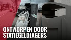 Nieuwe afvalbak moet de straat schoon houden